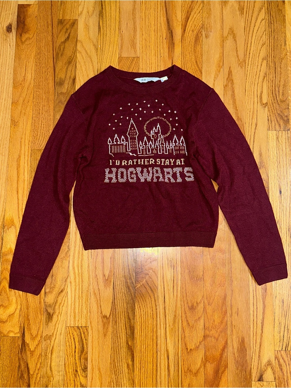 H&M Wizarding World Hogwarts Graphic Crewneck Sweater Girls 12/14